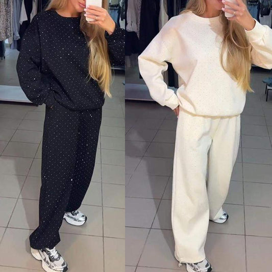 ✨Set de două piese cu gât rotund casual pentru femei