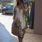 👗 Rochie lejeră cu imprimeu V